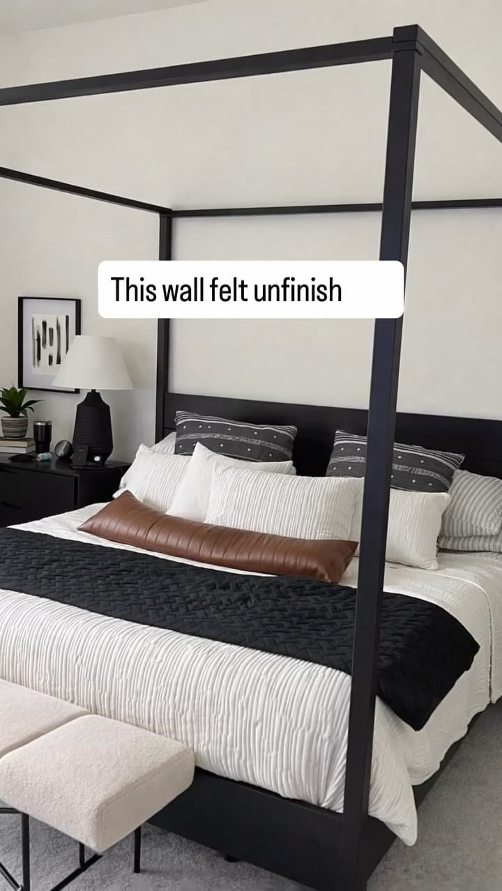Warm Slat-Wall Bedroom — before